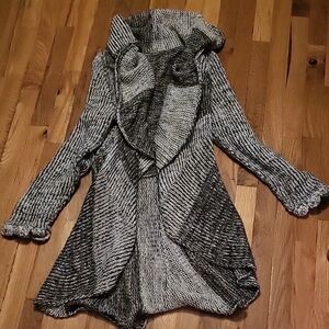 Handmade Cream, Brown, Blue Cardigan